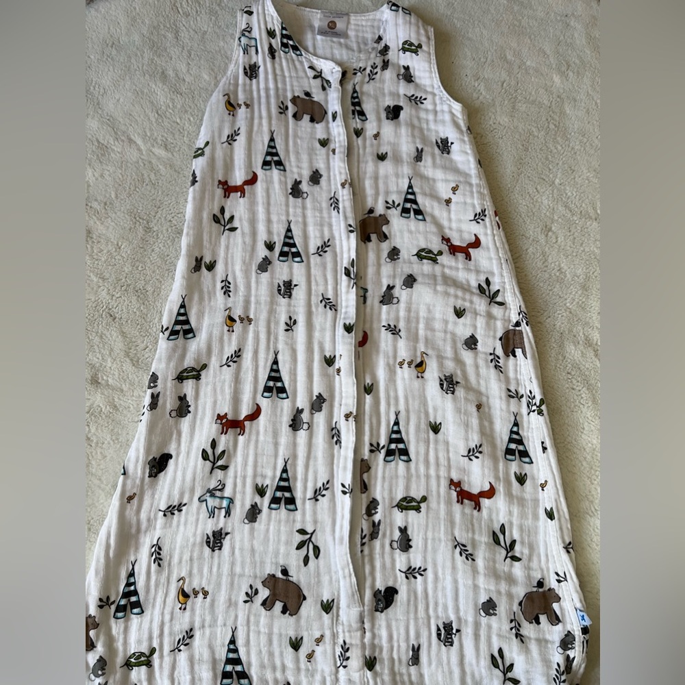 Little Unicorn | Cotton Muslin Sleep Bag - Forest Friends, 18-24M